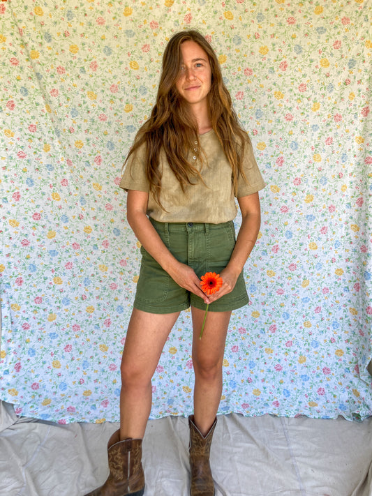 Dyer's Polypore Mushroom Pointelle Top