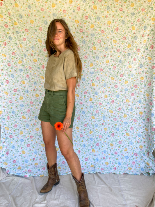 Dyer's Polypore Mushroom Pointelle Top