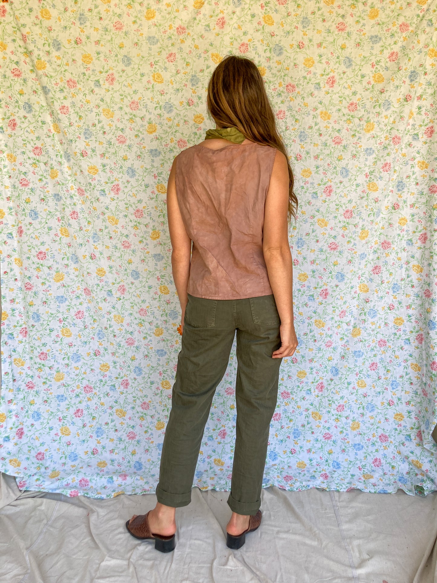 Cutch & Logwood Embroidered Tank