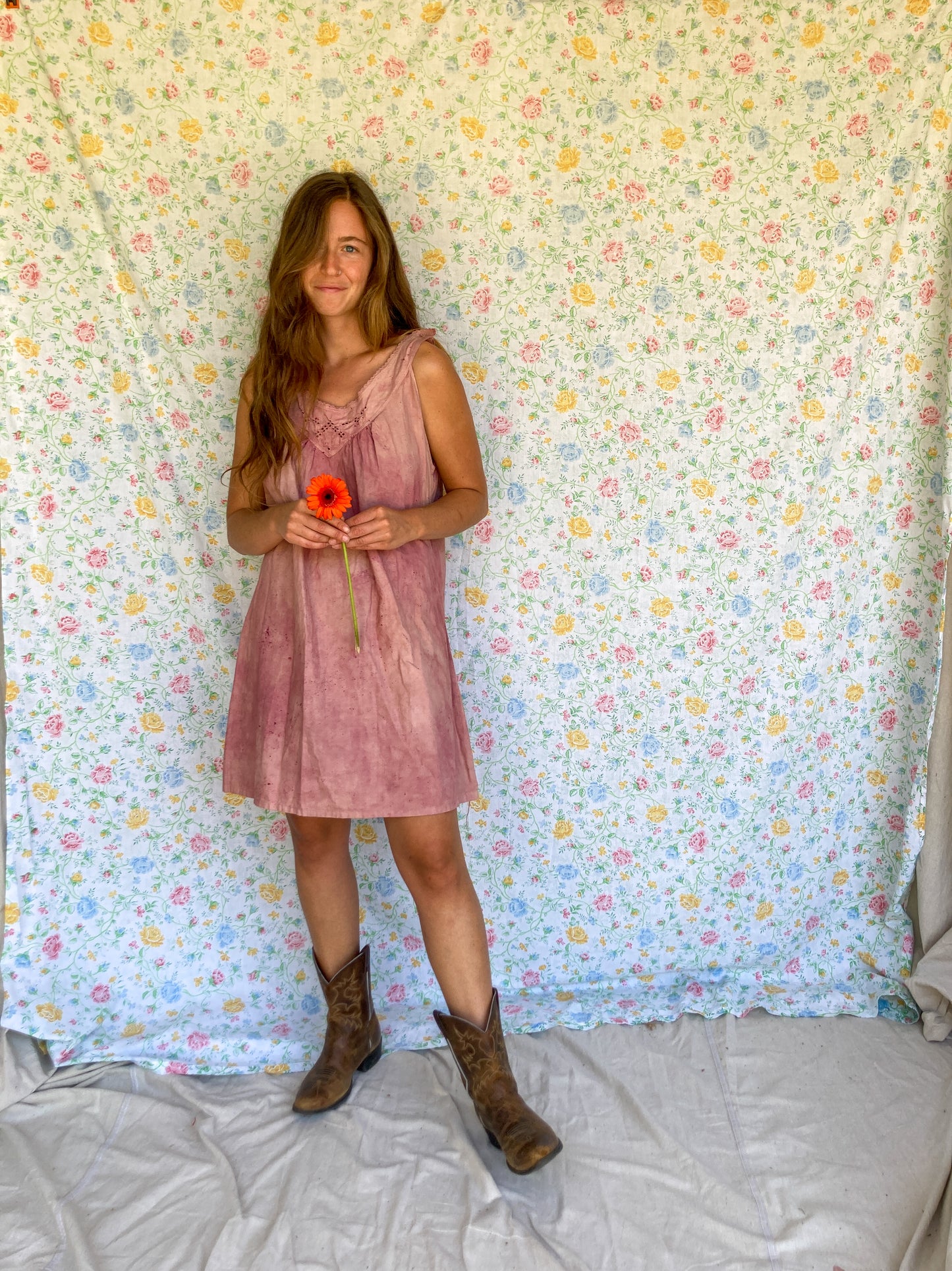 Lac Speckled Eyelett Dress