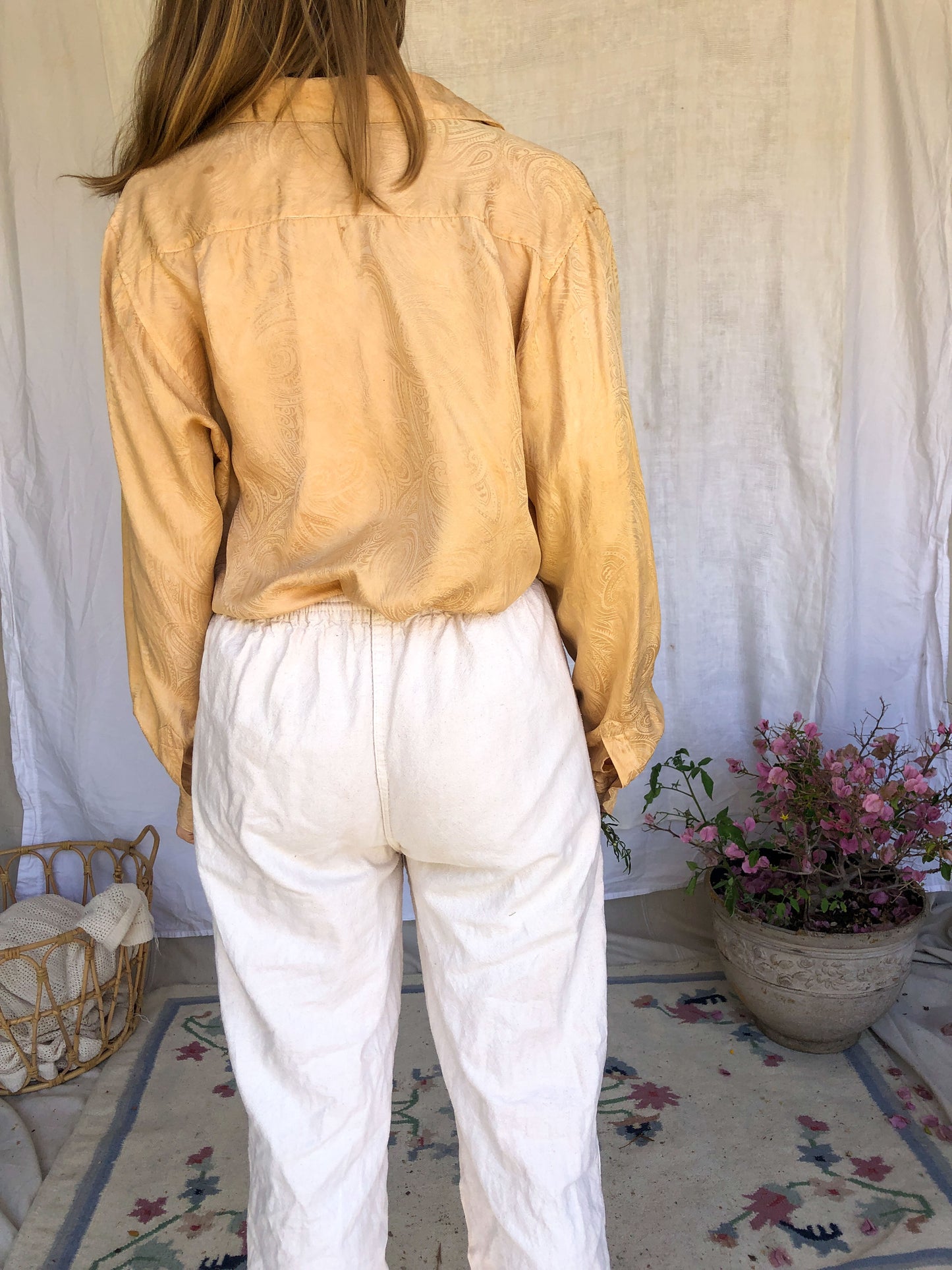 Marigold Silk Paisly Blouse