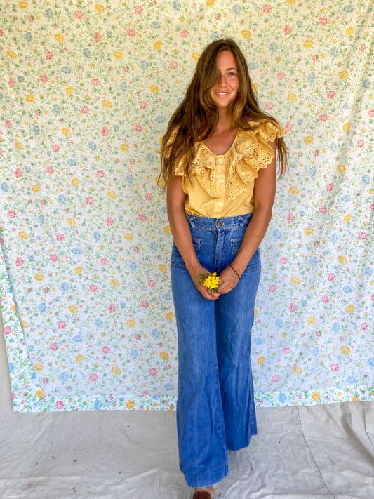 Marigold & Homegrown Coreopsis Ruffled Tank