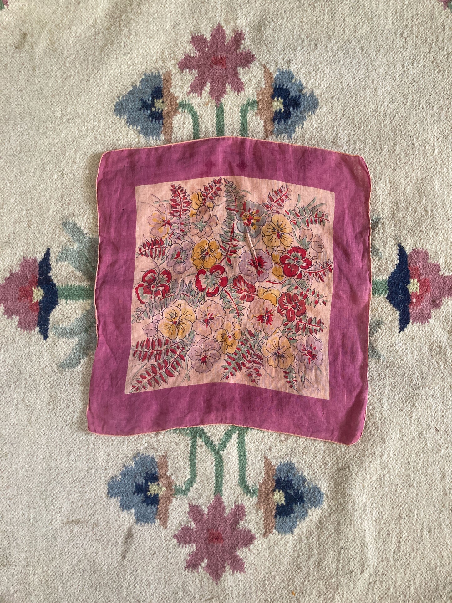 Madder Floral Braid Bandana