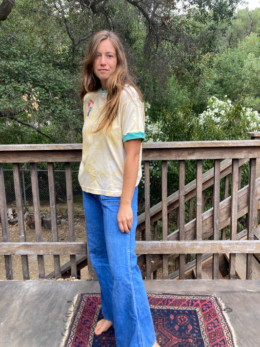 Marigold Abstract Embroidered Tee