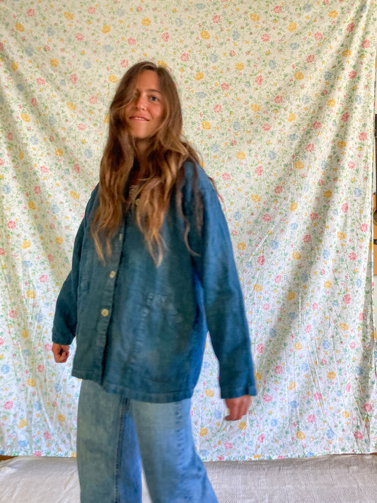 Cutch & Indigo Linen Button Jacket