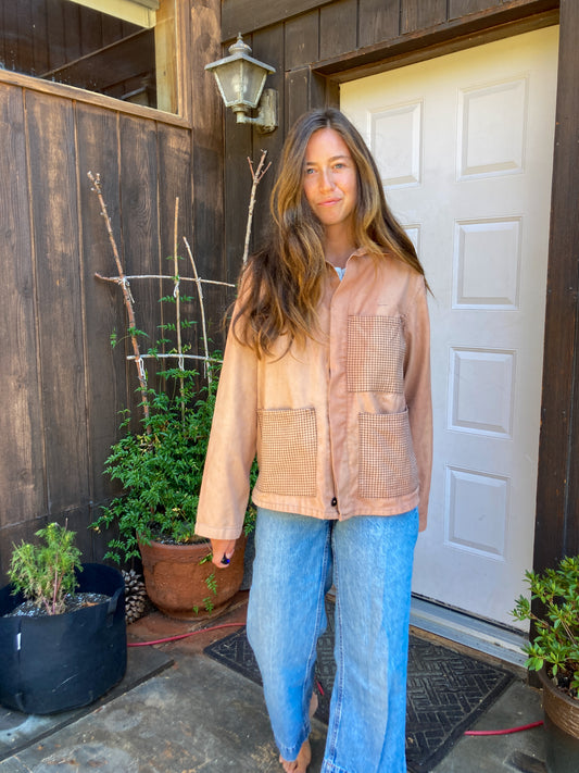 Cutch Lightweight Gingham Patched Workwear Jacket