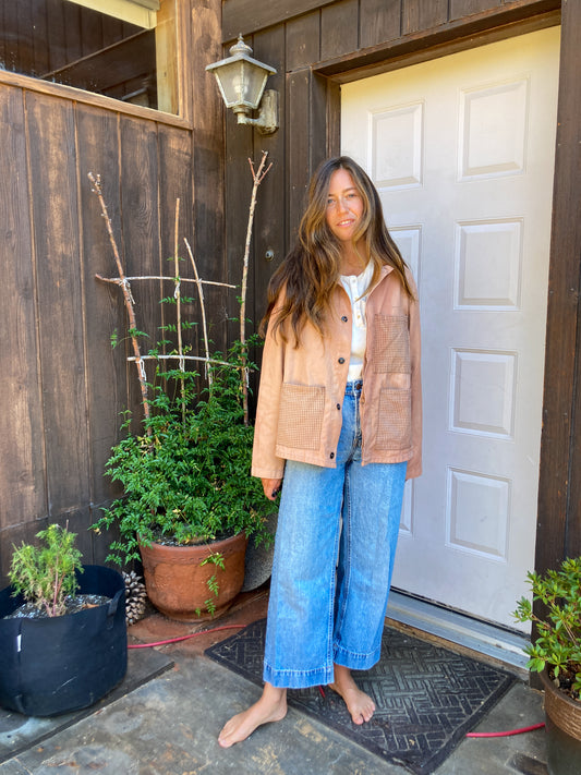 Cutch Lightweight Gingham Patched Workwear Jacket