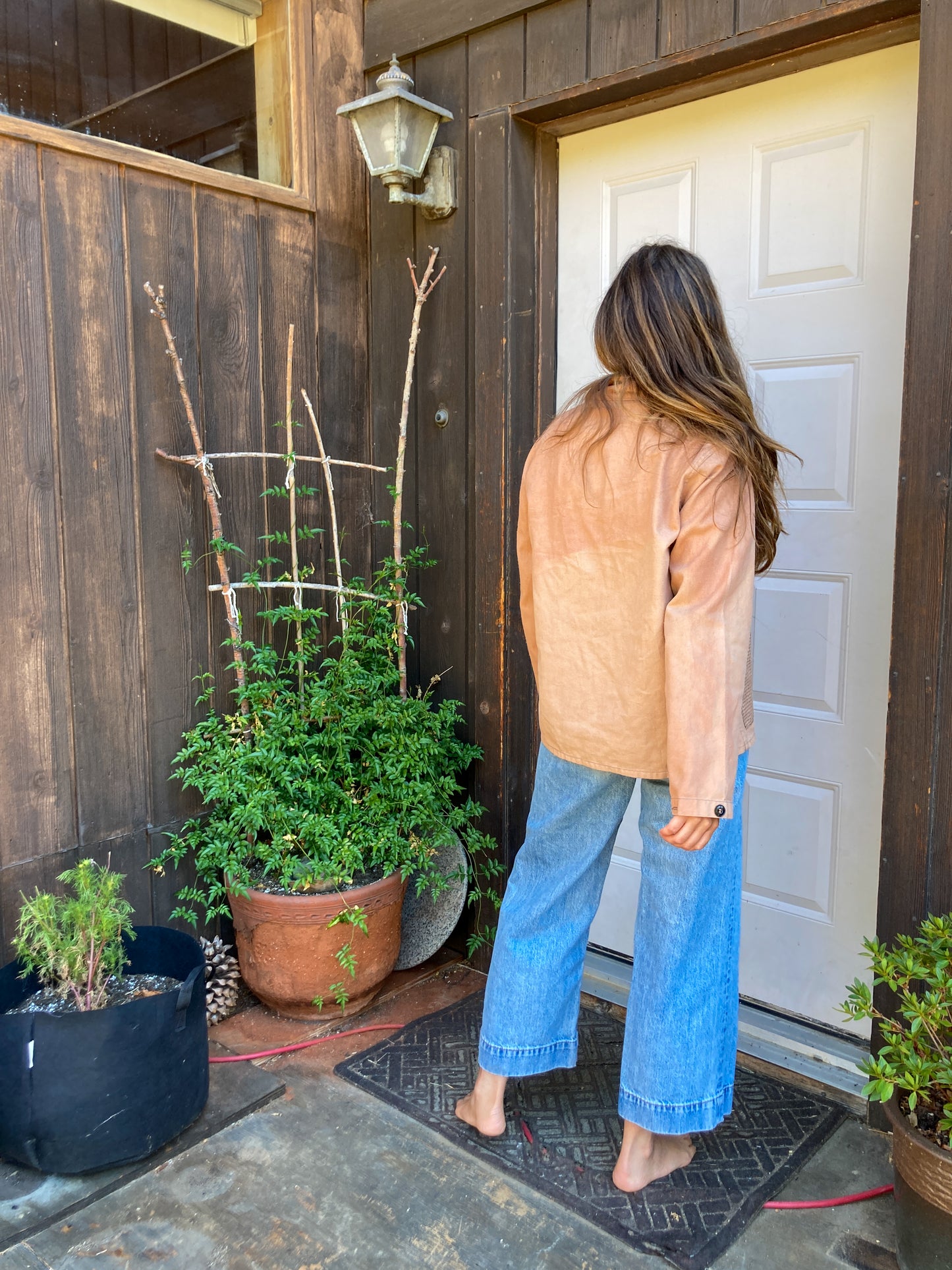 Cutch Lightweight Gingham Patched Workwear Jacket