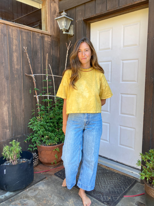 Marigold Cropped Made in Morocco Tee