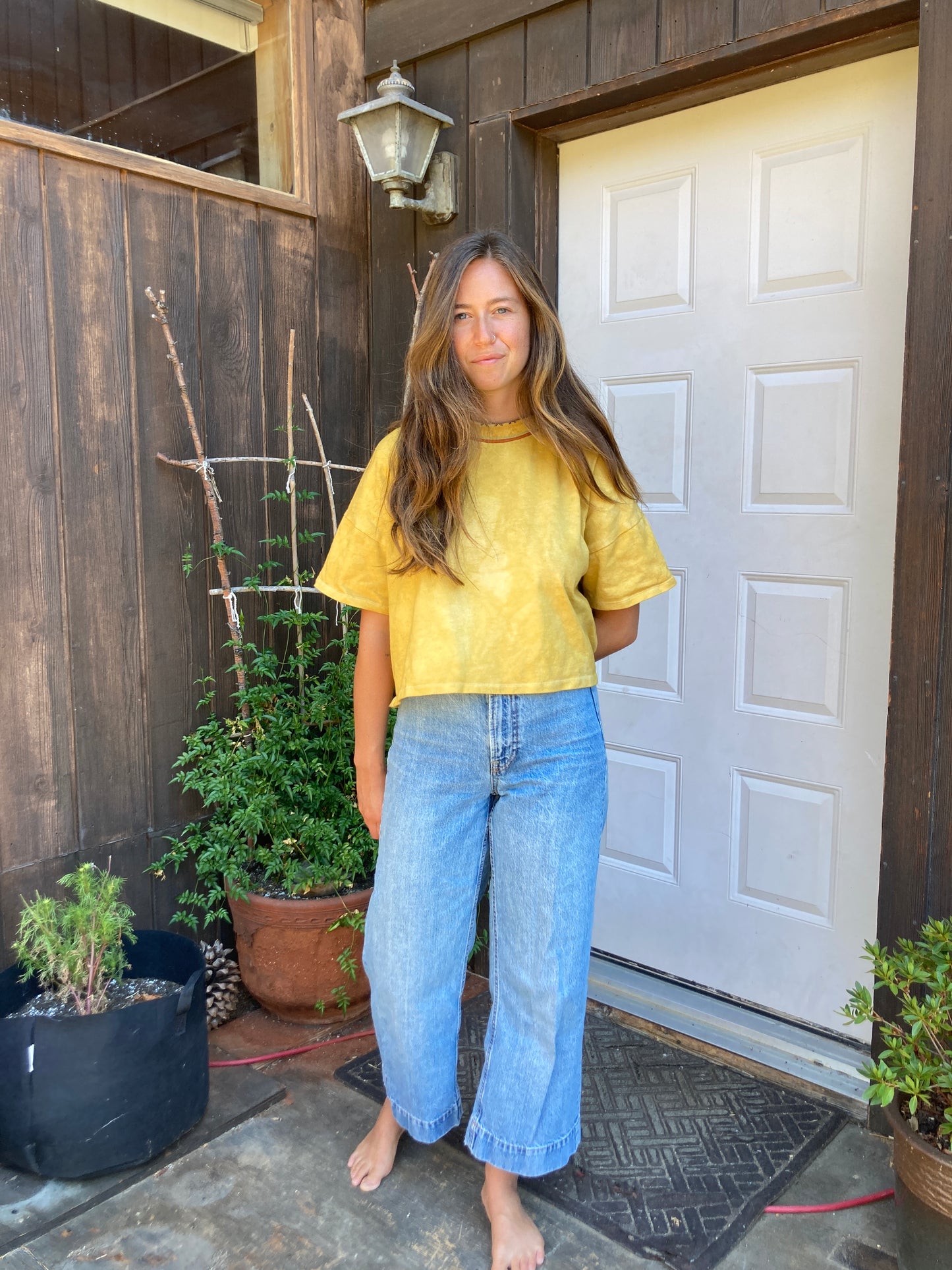 Marigold Cropped Made in Morocco Tee