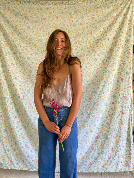 Cutch & Logwood Floral Resist Silk Camisole