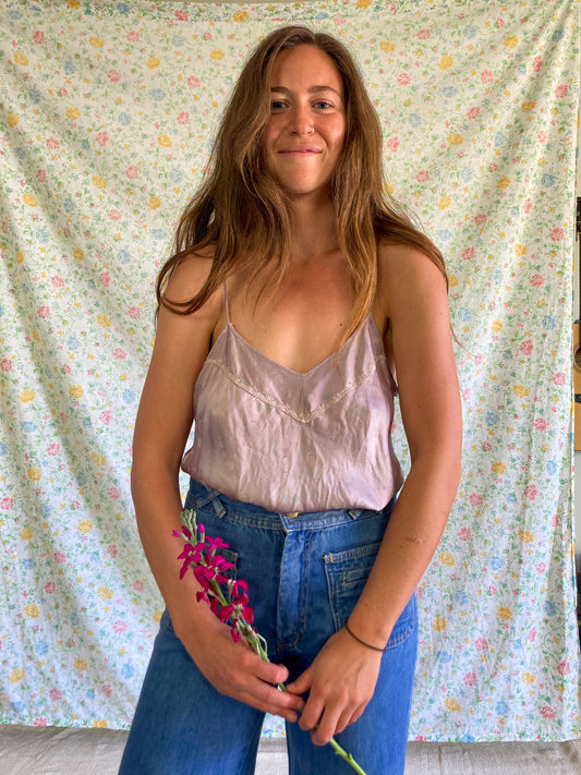 Cutch & Logwood Floral Resist Silk Camisole