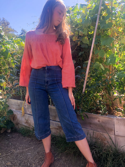 Madder Gauze Long Sleeve Top