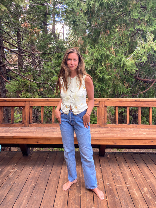 Bundle Dyed Silk Vest Top