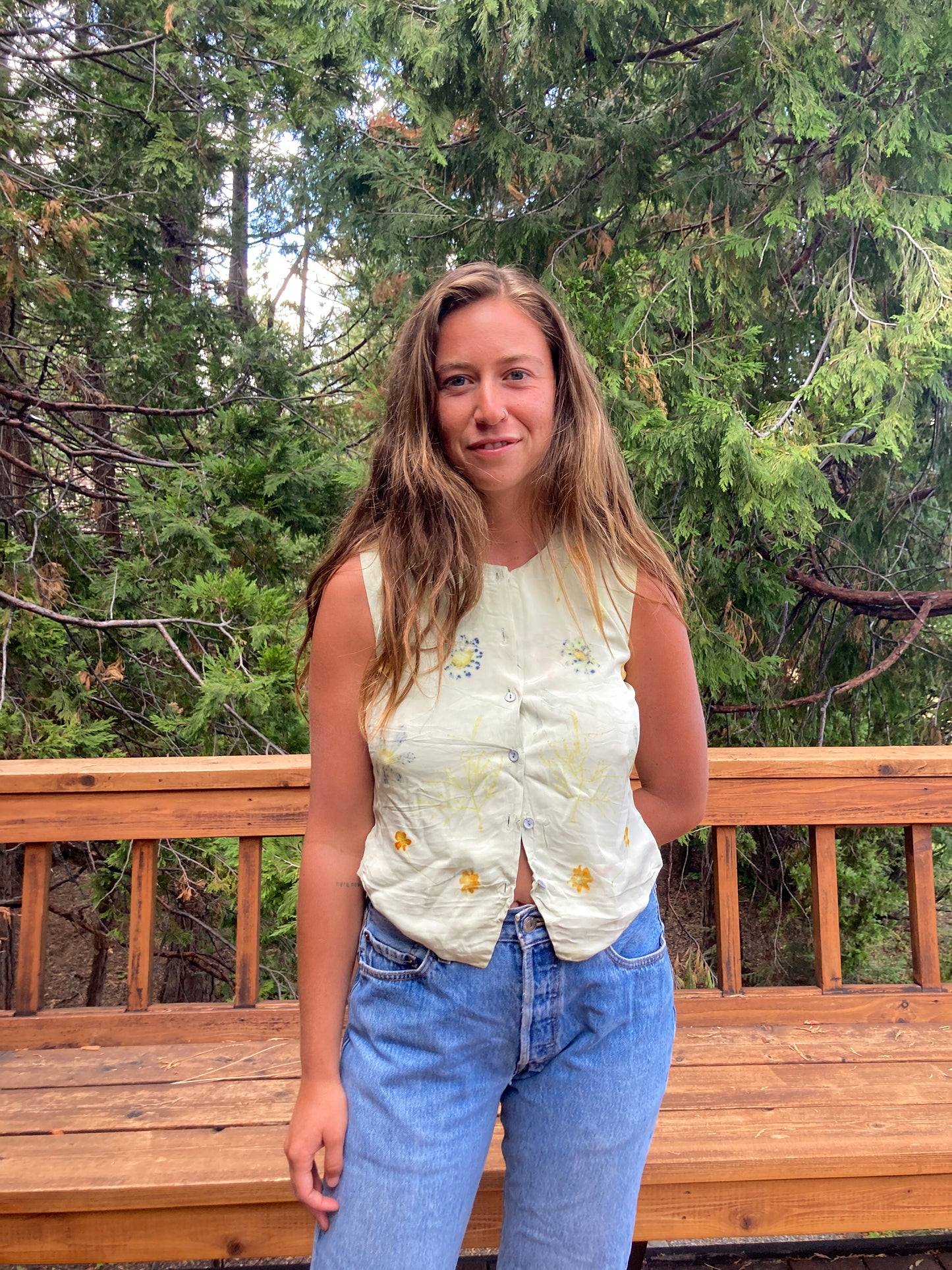 Bundle Dyed Silk Vest Top