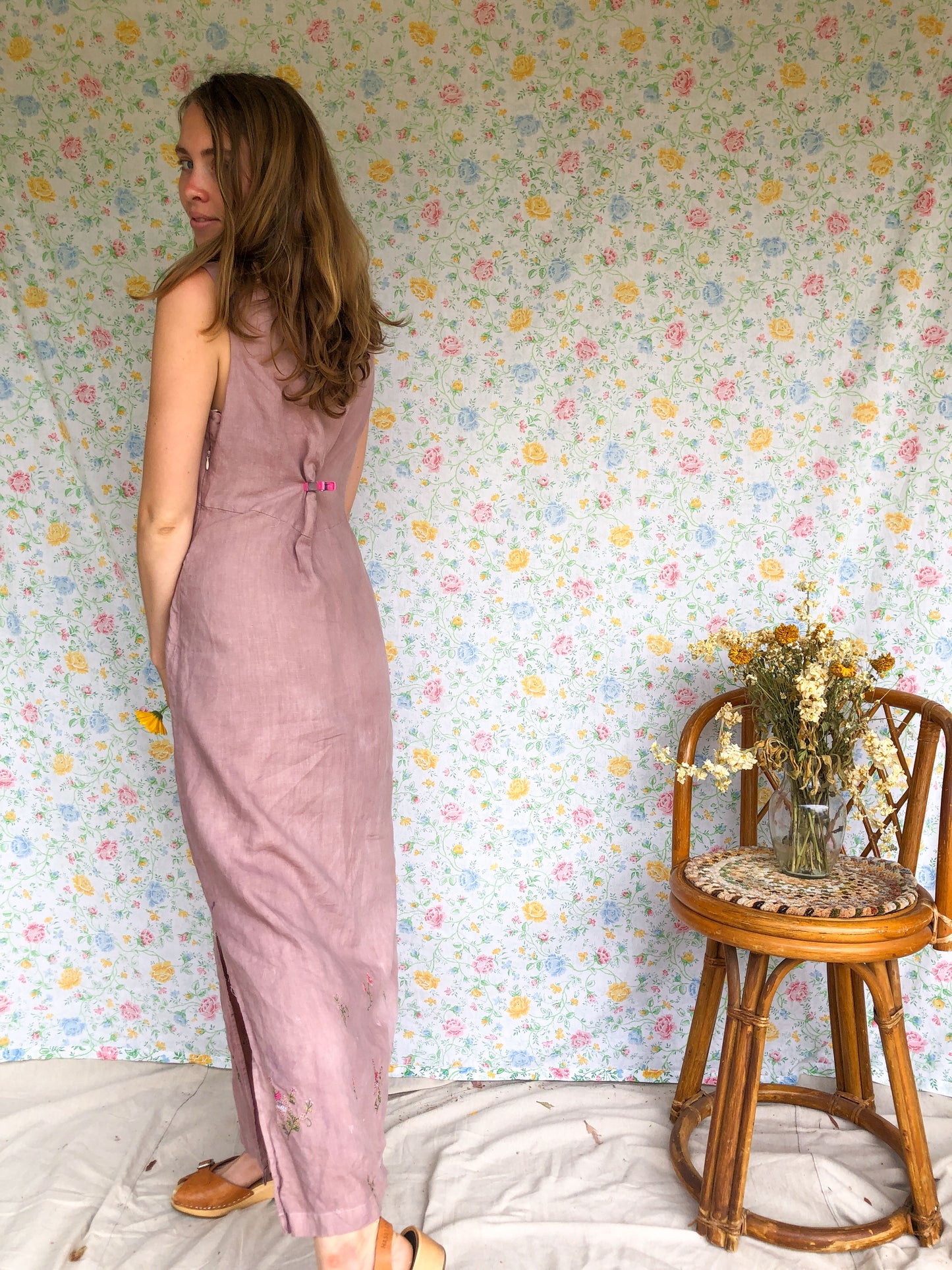 Cutch & Logwood Floral Embroidered Dress