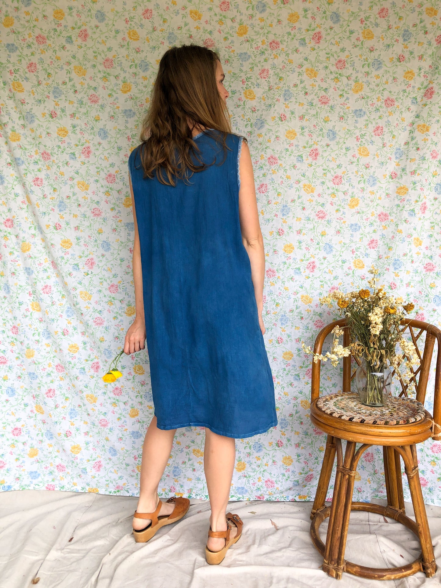 Indigo Gauze Periwinkle Dress
