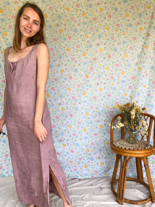 Cutch & Logwood Floral Embroidered Dress