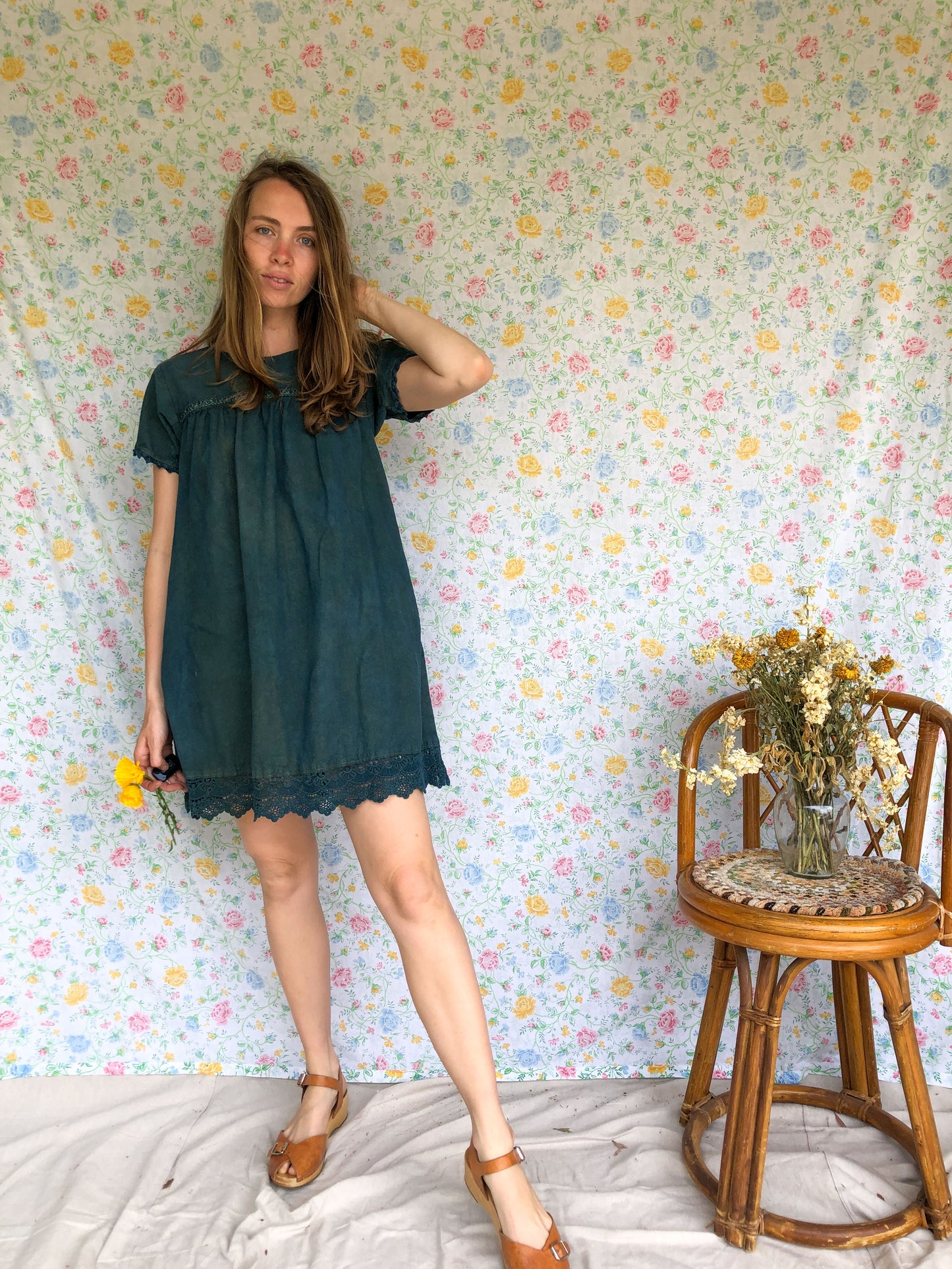 Cutch & Indigo Hand Sewn Canvas Deadstock Mini Dress