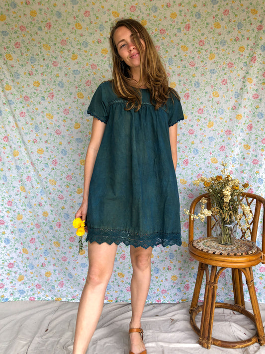 Cutch & Indigo Hand Sewn Canvas Deadstock Mini Dress
