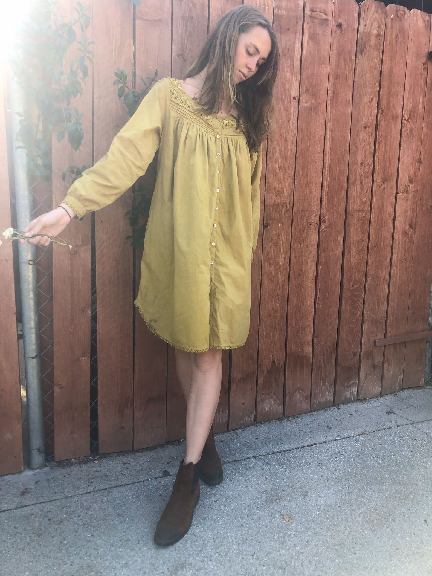 Marigold Long Sleeve Midi Dress