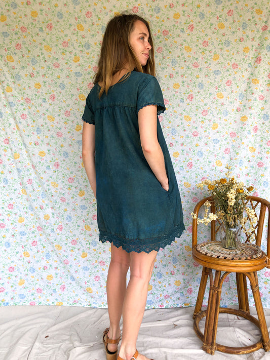 Cutch & Indigo Hand Sewn Canvas Deadstock Mini Dress
