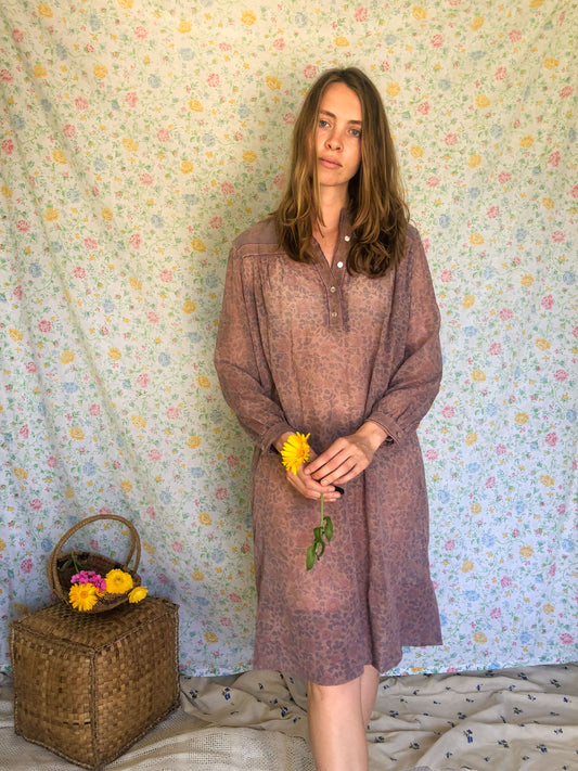 Cutch & Logwood Sheer Printed Dress