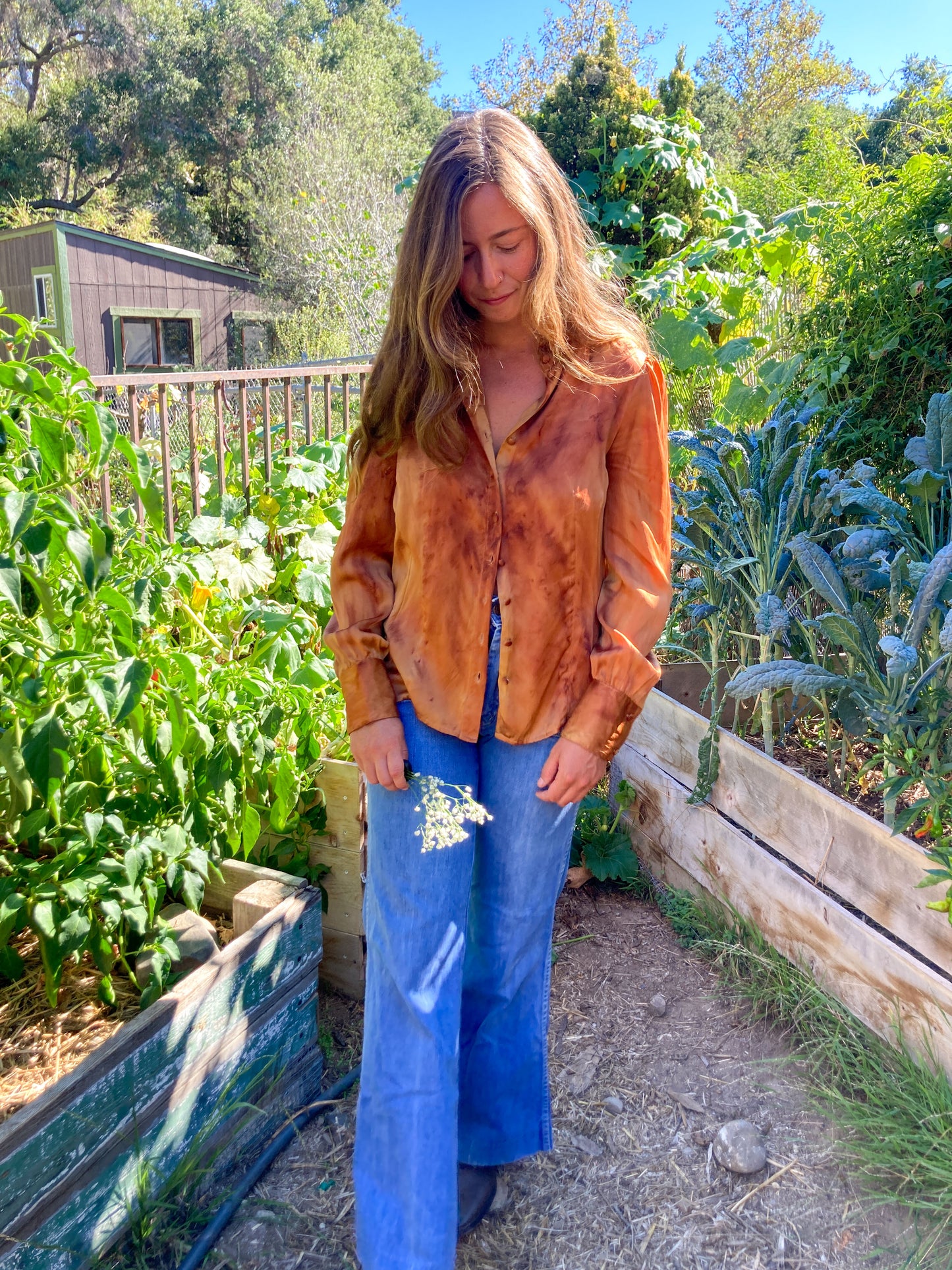 Cutch Silk Button up Blouse