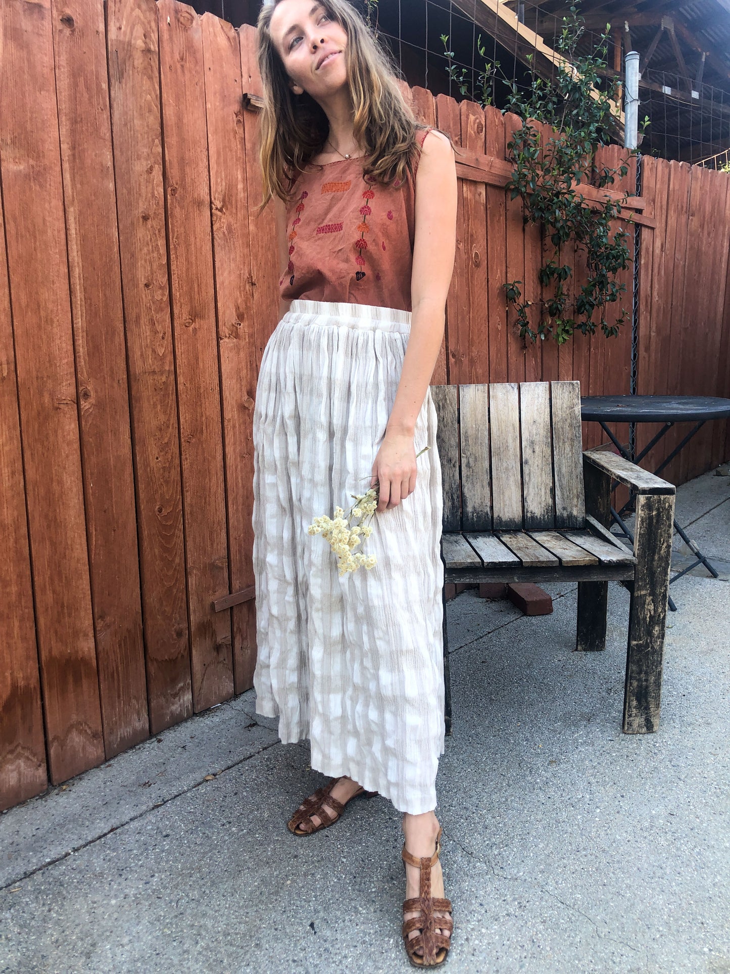 Madder Embroidered Tank