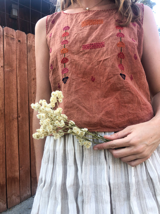 Madder Embroidered Tank