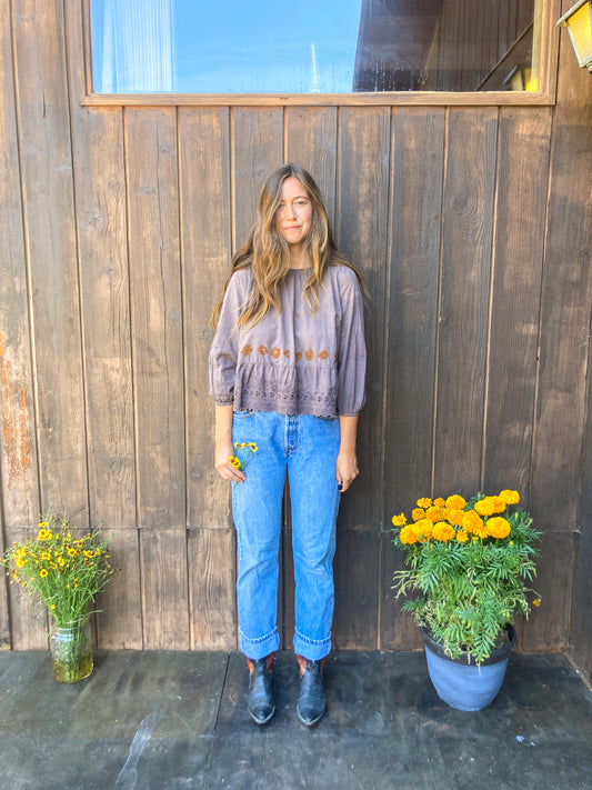 Sequoia & Coreopsis 3/4 Sleeved Blouse