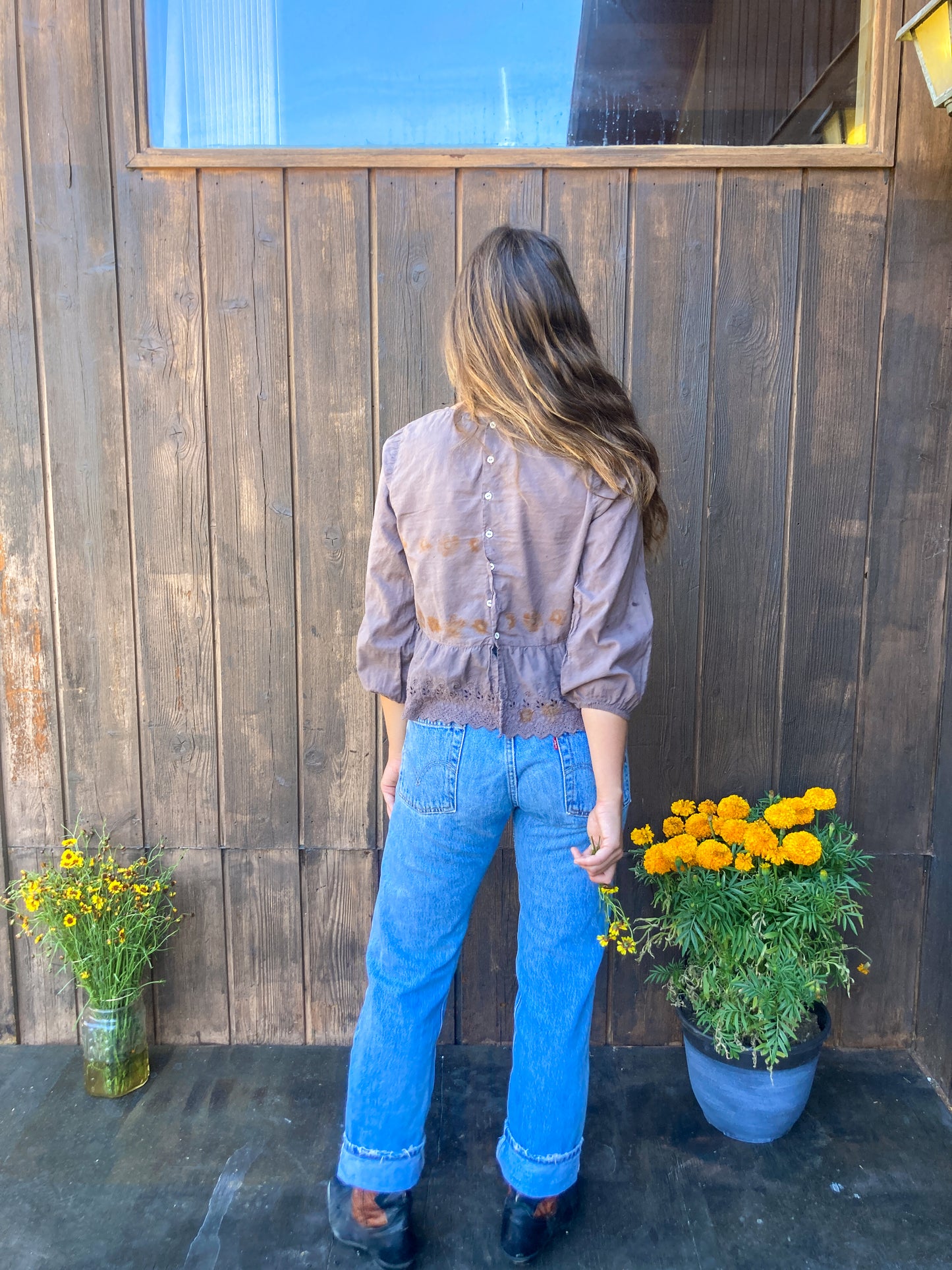 Sequoia & Coreopsis 3/4 Sleeved Blouse