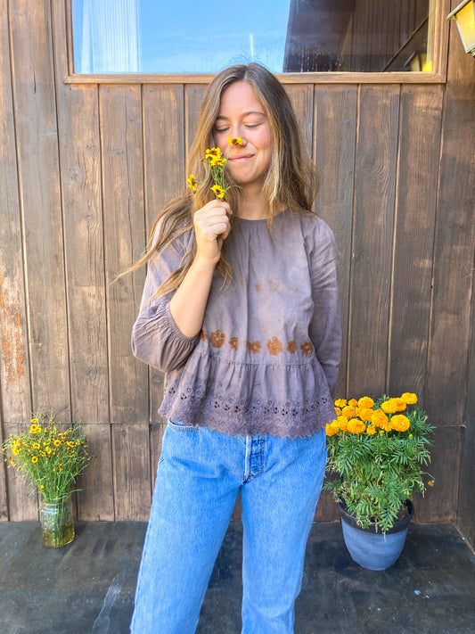 Sequoia & Coreopsis 3/4 Sleeved Blouse