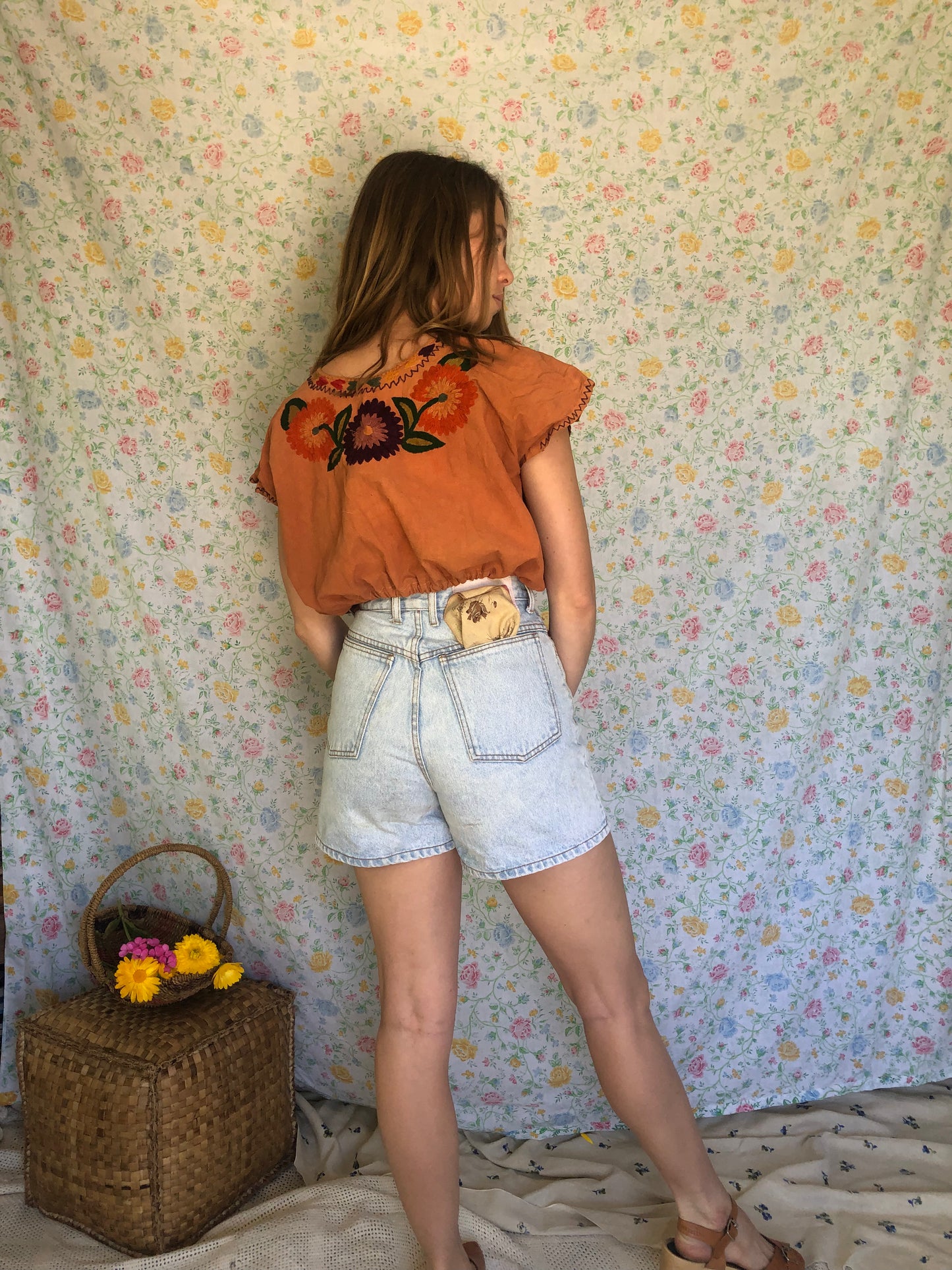 Madder Traditional Huipil Crop