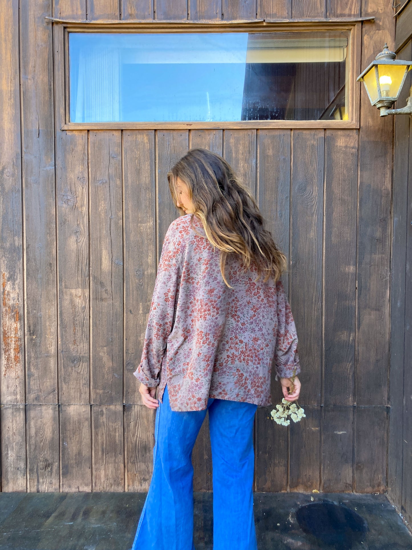 Cutch & Logwood Floral Silk Blouse