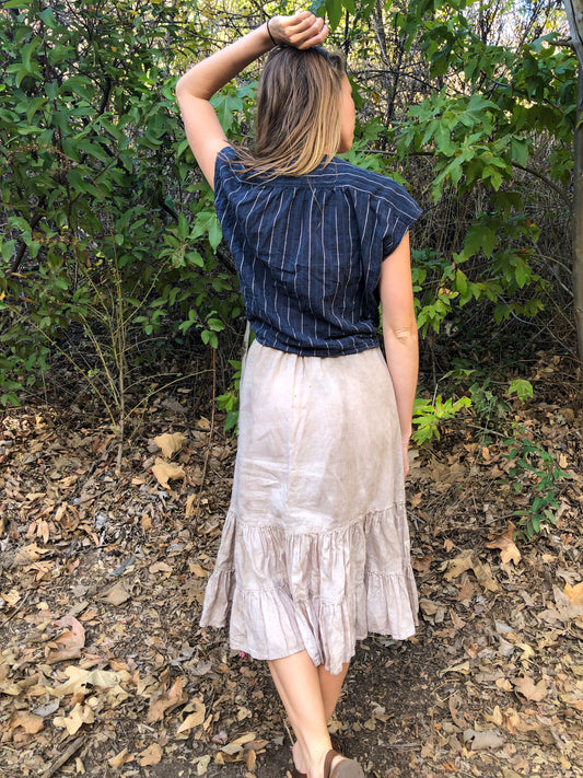 California Walnut Ruffle Skirt