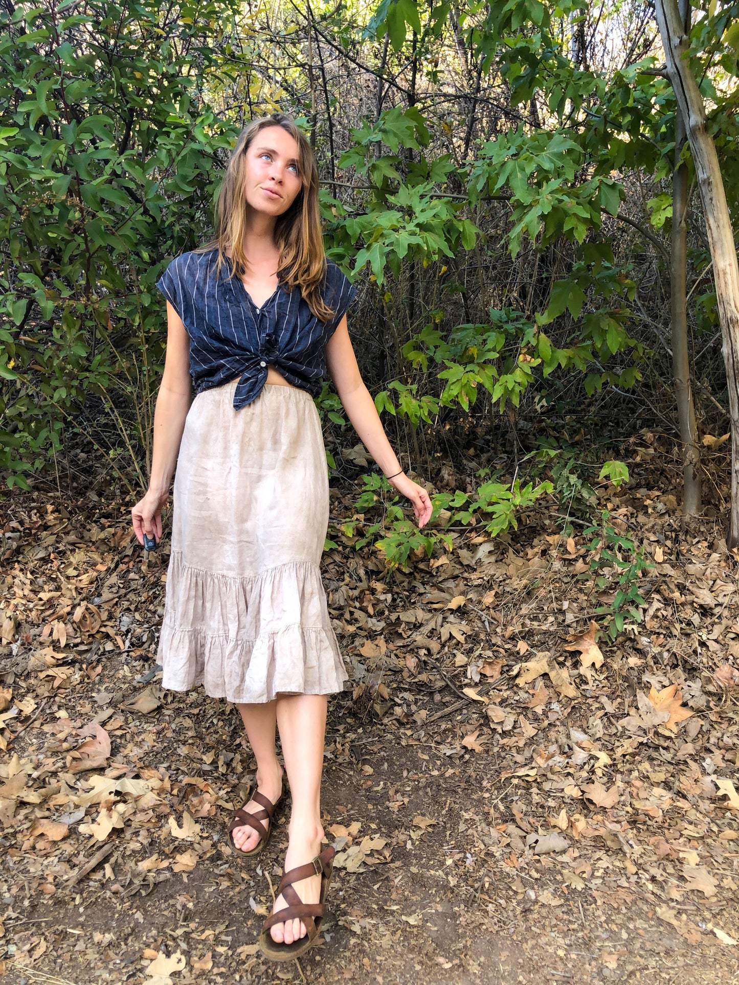 California Walnut Ruffle Skirt