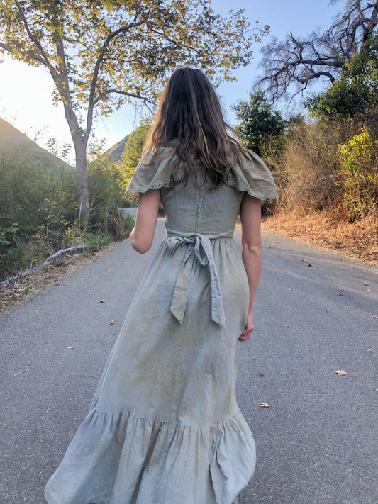 Marigold Butterfly Sleeve Maxi Dress