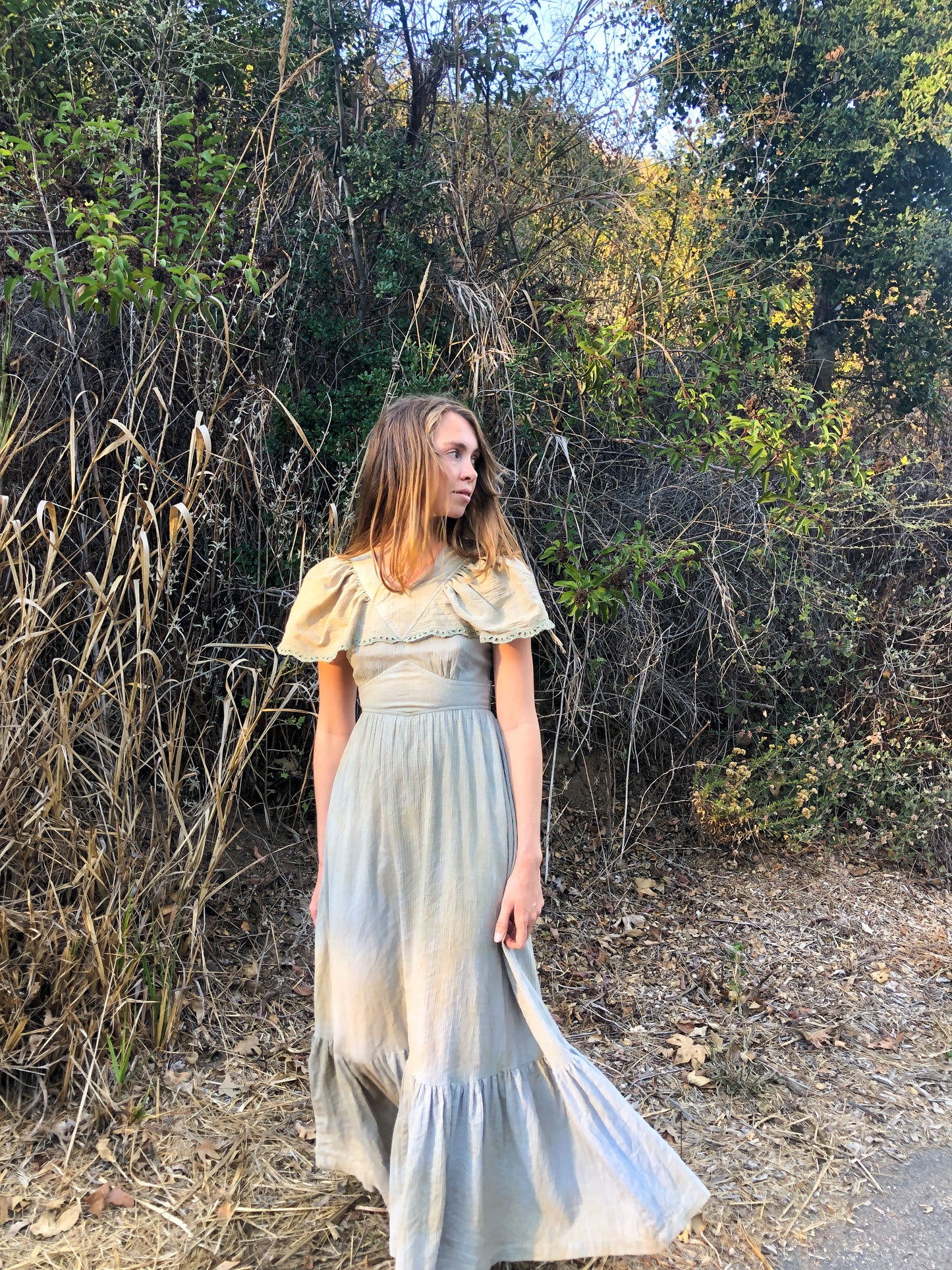 Marigold Butterfly Sleeve Maxi Dress