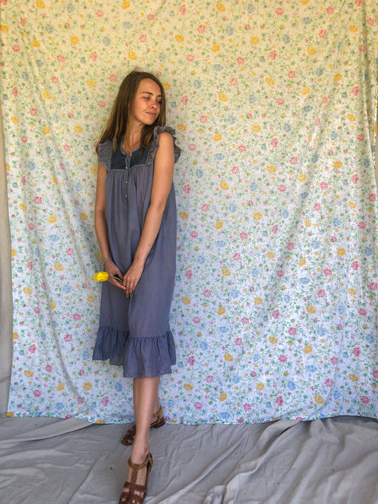 Indigo, Cutch, Logwood Periwinkle Pearl Dress