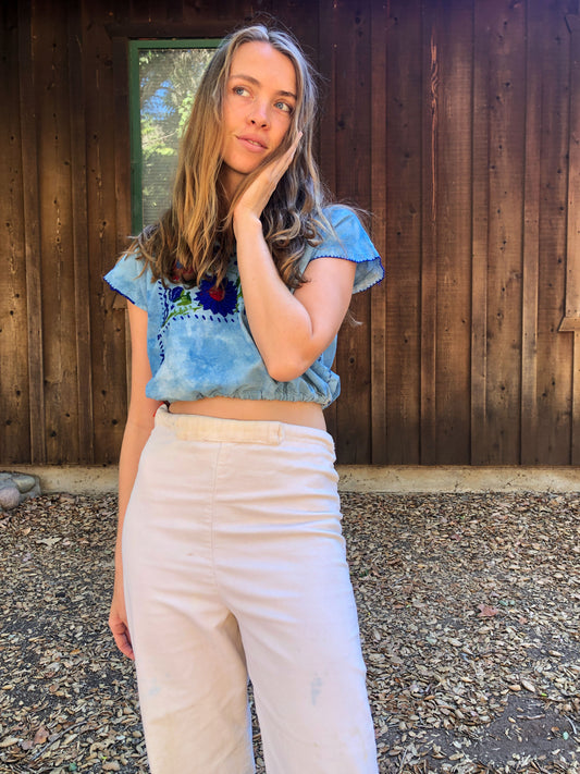 Indigo Traditional Huipil Top