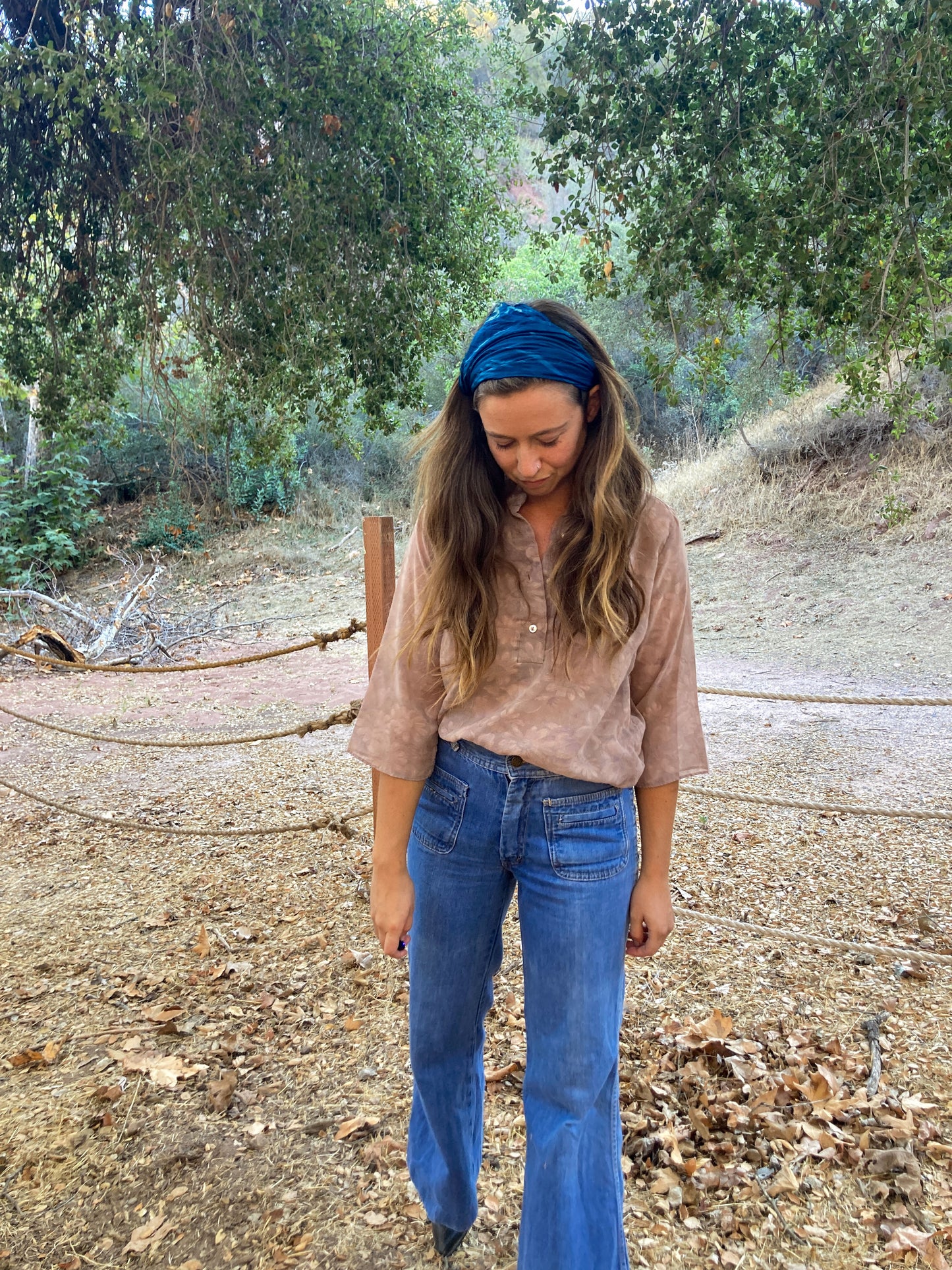 Plum Sheer Floral Blouse