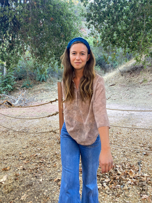 Plum Sheer Floral Blouse