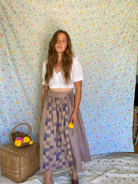 Cutch & Logwood Patchwork Wrap Skirt