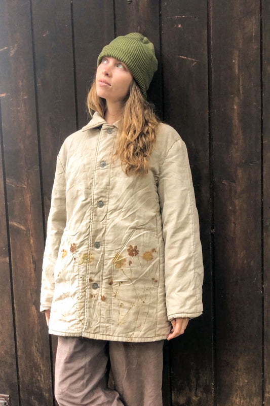 Foraged Black Walnut Soft Cotton Puffer Coat