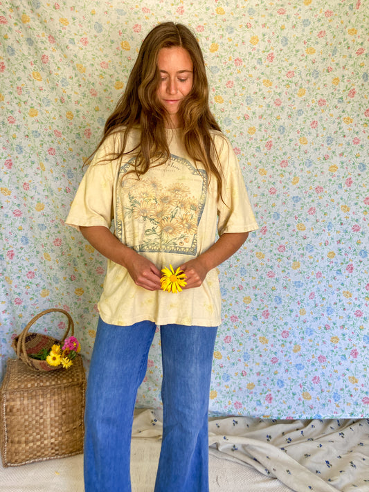 Unisex Marigold Sunflower All Over Tee