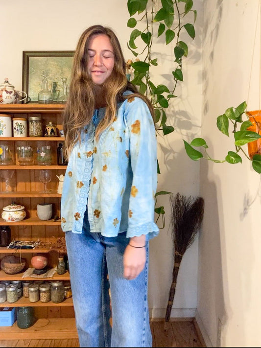 Indigo Bundle Dyed Antique Blouse