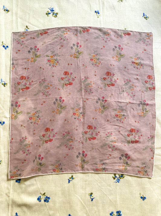 Lac & Logwood Floral Lightweight Bandana