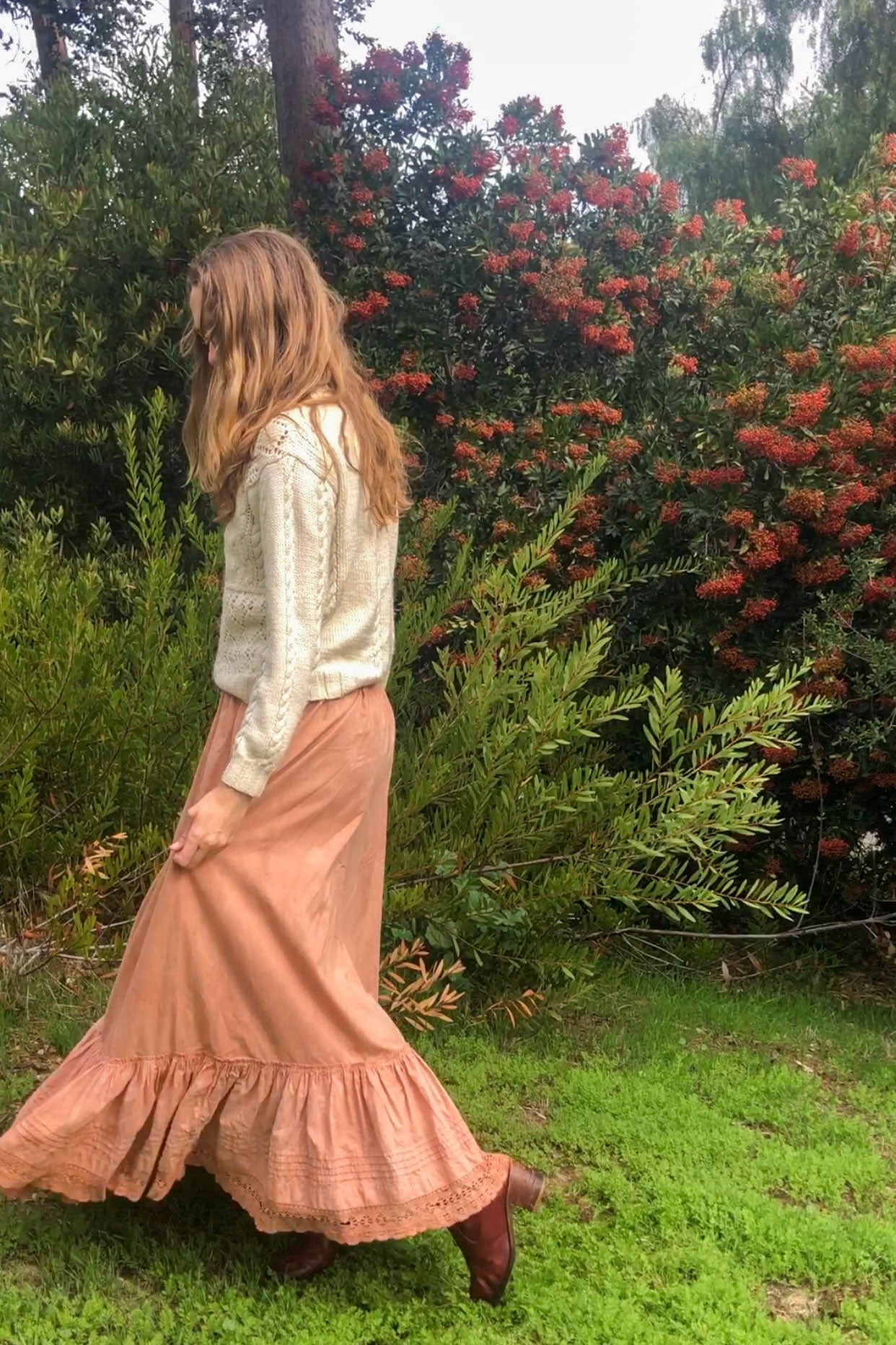 Cutch Victorian Pleated Lace Skirt