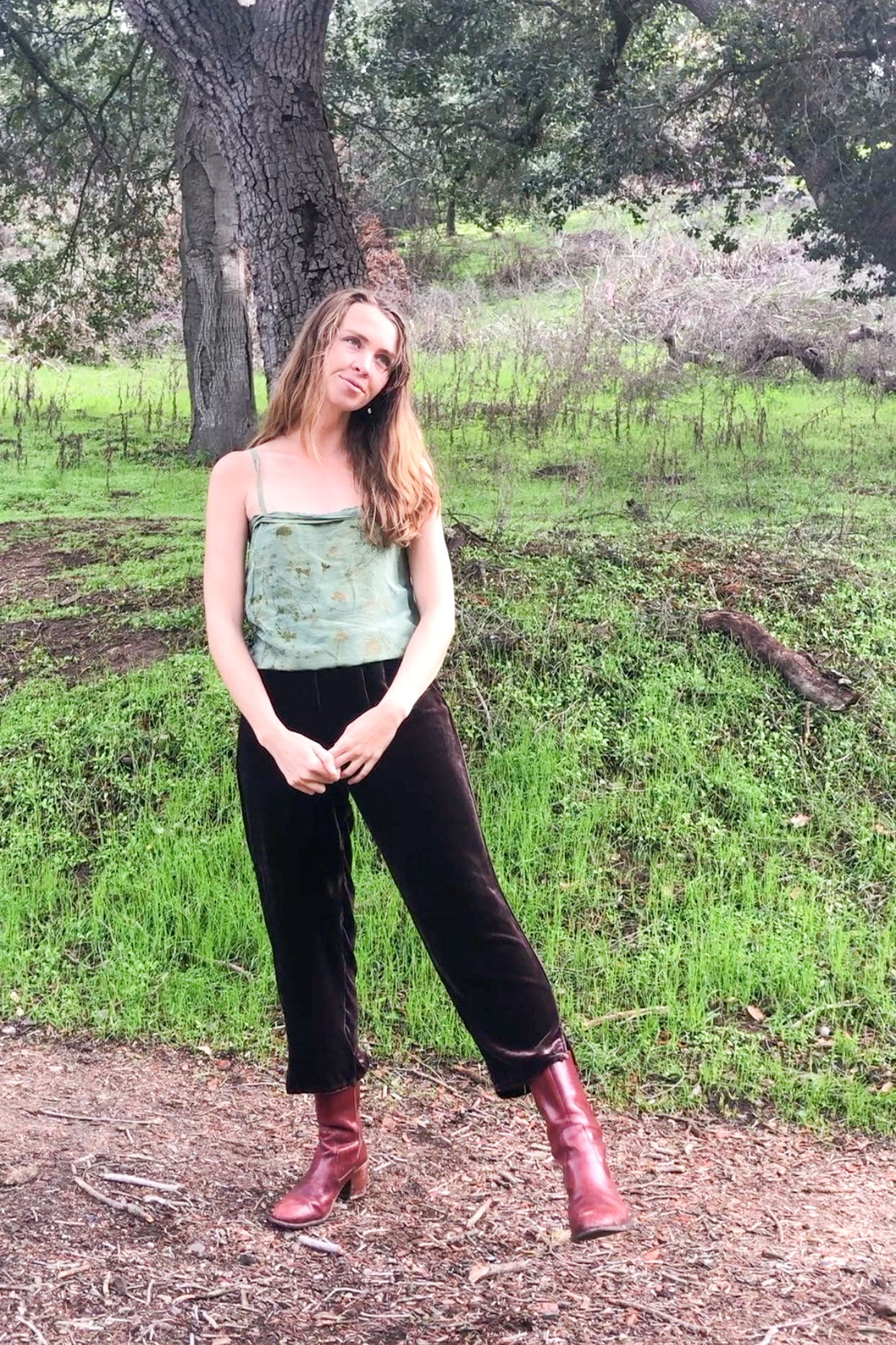 Indigo Silk Bundle Dyed Tank